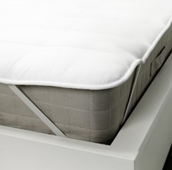 Mattress pad with filling & elastic ribbon